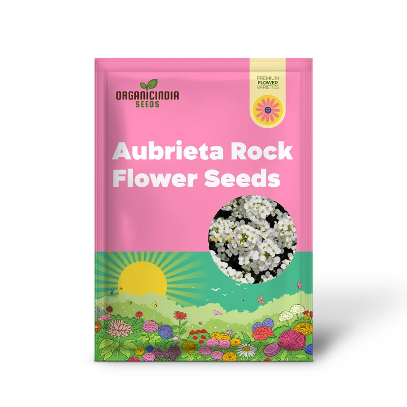 Aubrieta Rock Cascade Flower Seeds - White for Planting & Stunning Groundcover