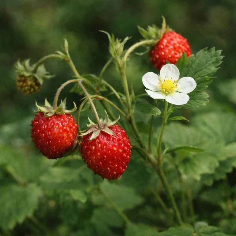 Fraisier des champs ( Fragaria virginiana )