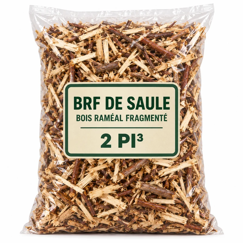 BRF de saule – bois raméal fragmenté – 2 pi³