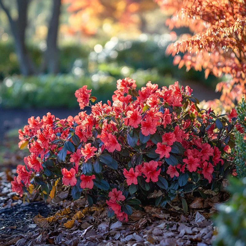 Cold Hardy Red Azalea Seeds – Fiery Red Blooms with Colorful Fall Foliage