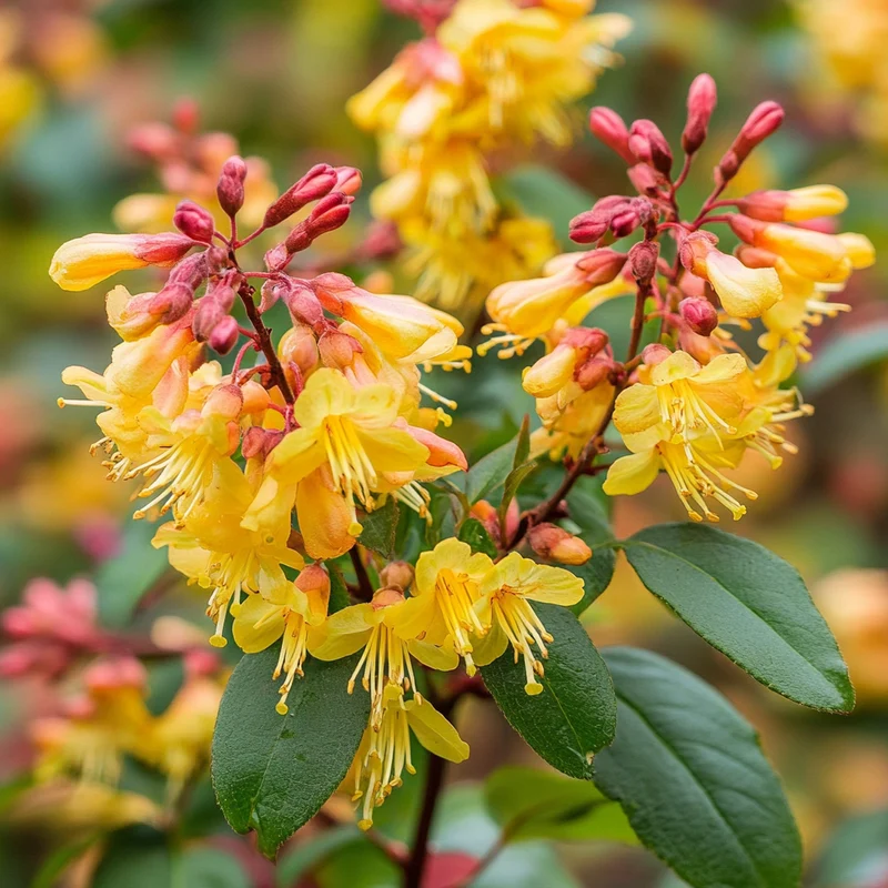 Hardy, Semi-Evergreen Shrub with Bright Spring Flowers