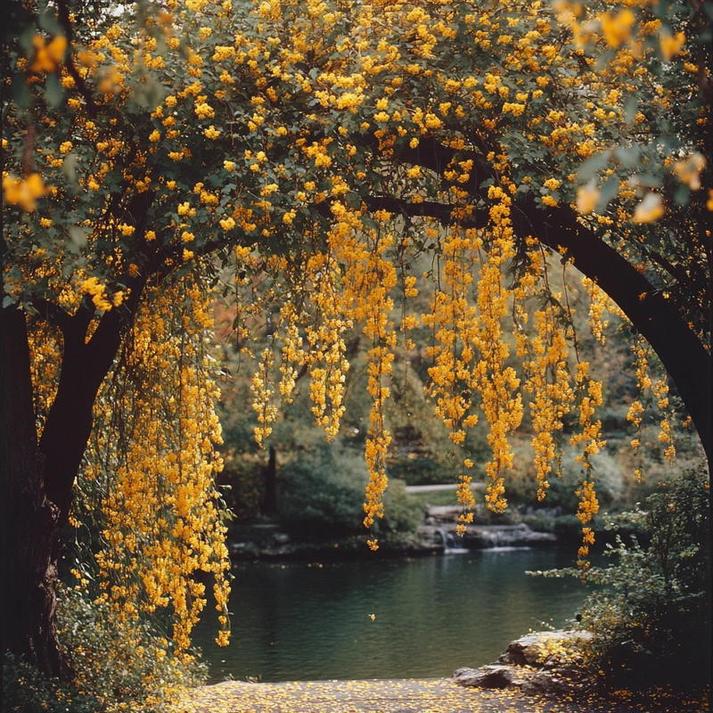 Cascading Yellow Bloom Seeds – Graceful Arching Flowering Shrub for Landscapes