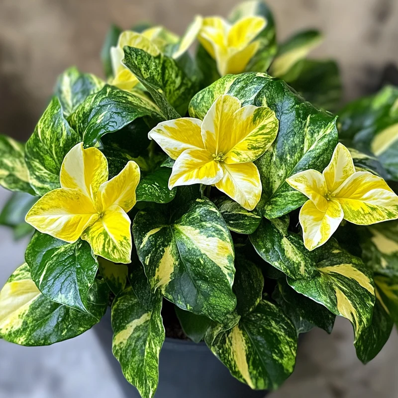 Variegated Yellow Flowering Shrub Seeds – Unique Foliage & Bright Spring Blooms