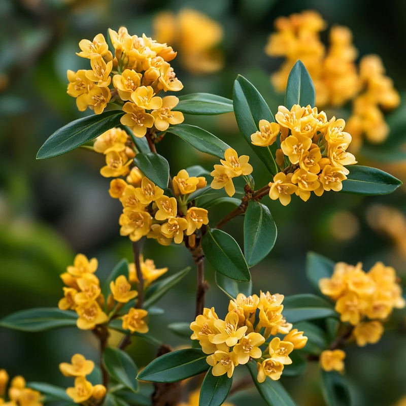 Compact Shrub with Dense, Golden Flowers from Base to Tip