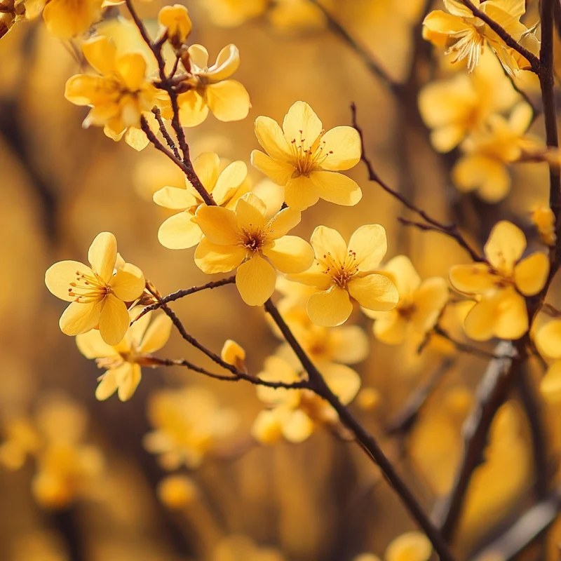 Brilliant Golden-Yellow Blossoms for Spring Landscapes