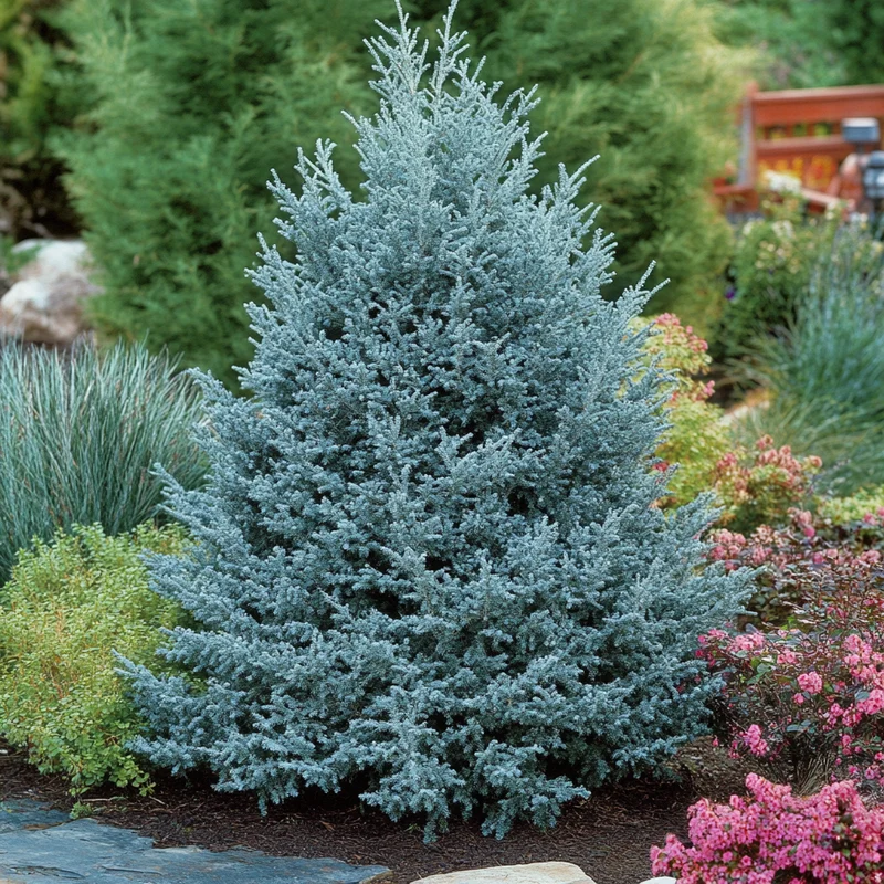 Silvery-Blue Evergreen Seeds – Dense Year-Round Foliage Plant for Landscapes