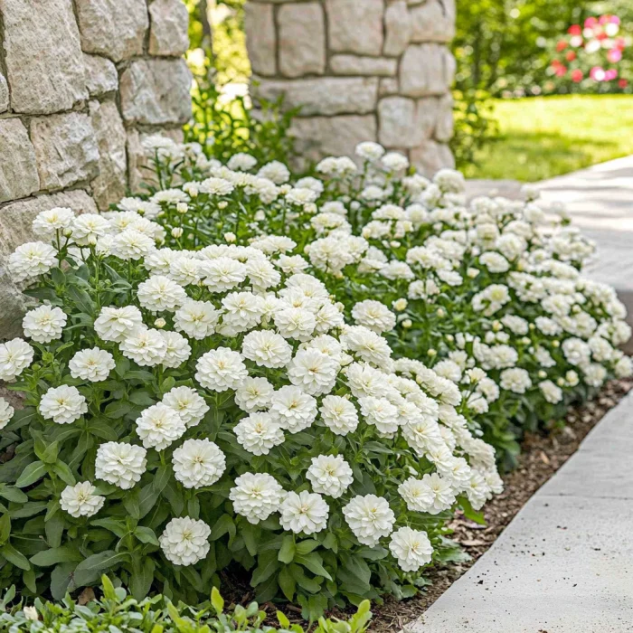 White Zinnia Seeds – Pure White and Cream Blooms for Garden Planting