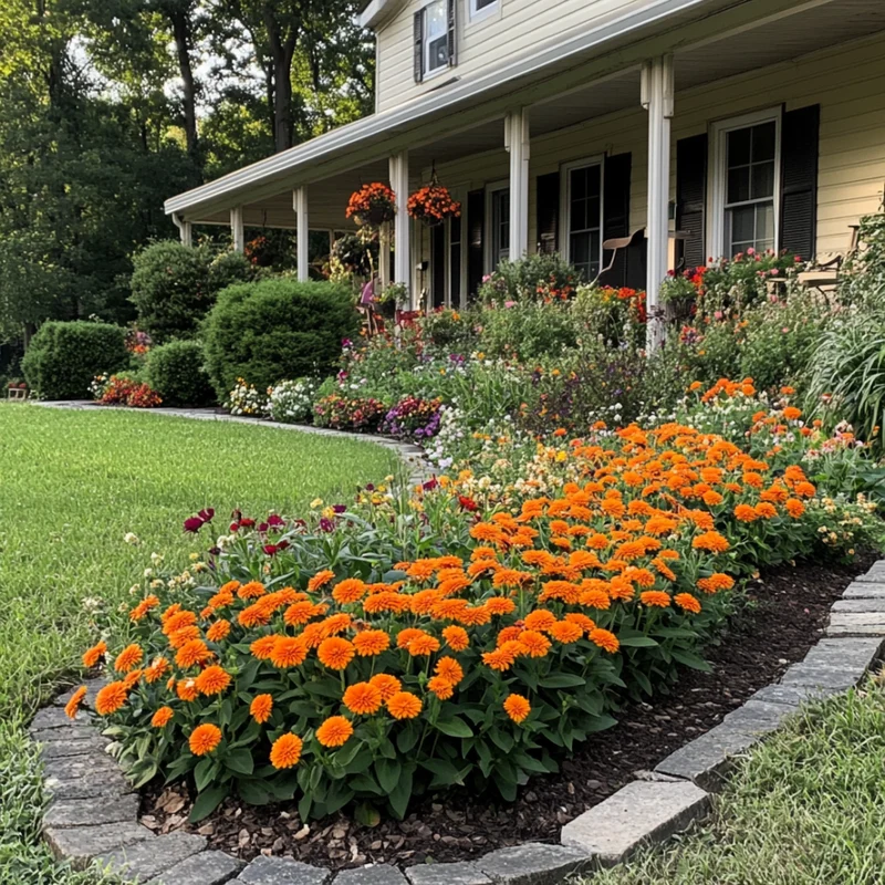 Orange Zinnia Seeds, Grow Vibrant & Fiery Orange Blooms