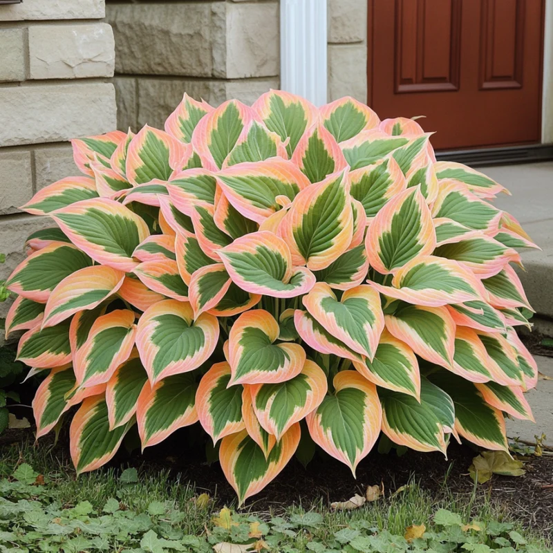 Rare Orange and Pink Hosta Seeds – Unique Hybrid Foliage Colors for Shade Gardens
