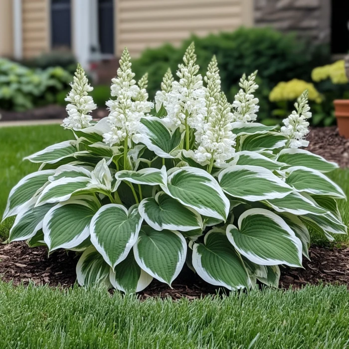 Rare Variegated White Hosta Seeds – Green Leaves with Elegant White Edges for Shade Gardens