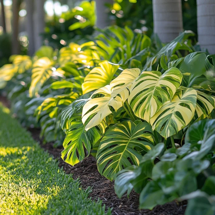 Variegated Monstera Aurea Seeds – Rare Green & Golden-Yellow Foliage Plant