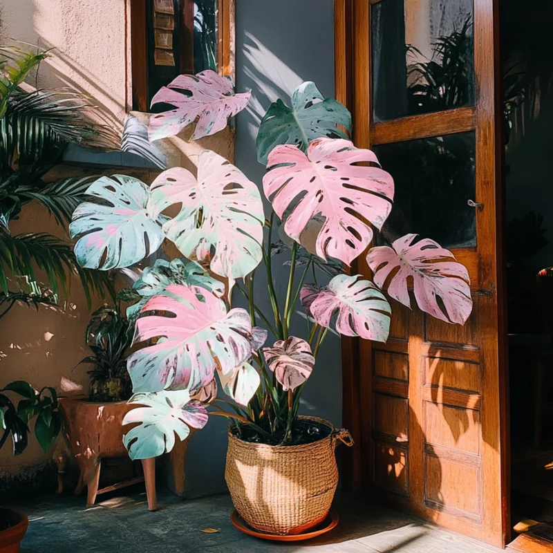 Rare Mix Monstera Plant Seeds – Exotic Green & Pink Tropical Foliage for Indoor & Outdoor Gardens