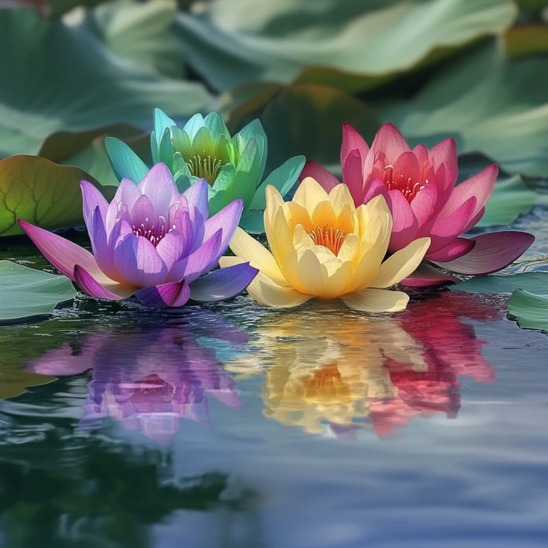 Lotus Seeds (Premium Mix Lotus Flower Seeds) - Vibrant Mixed Bloom Colors