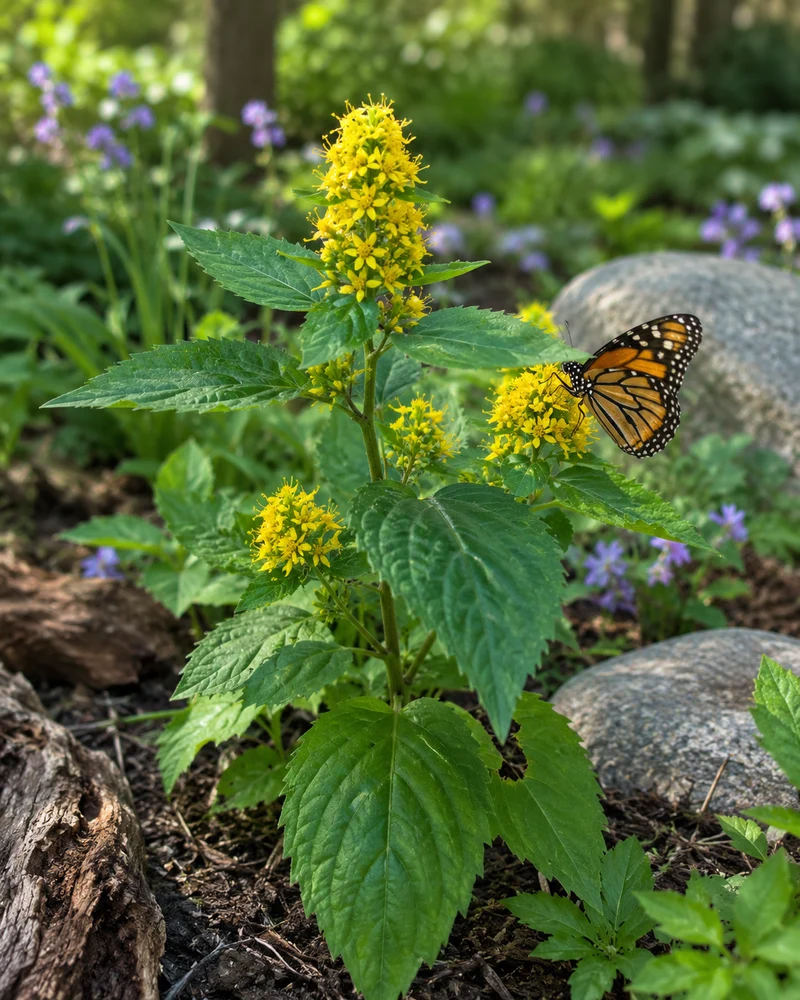 Verge d'or à tige zigzagante ( Solidago flexicaulis )