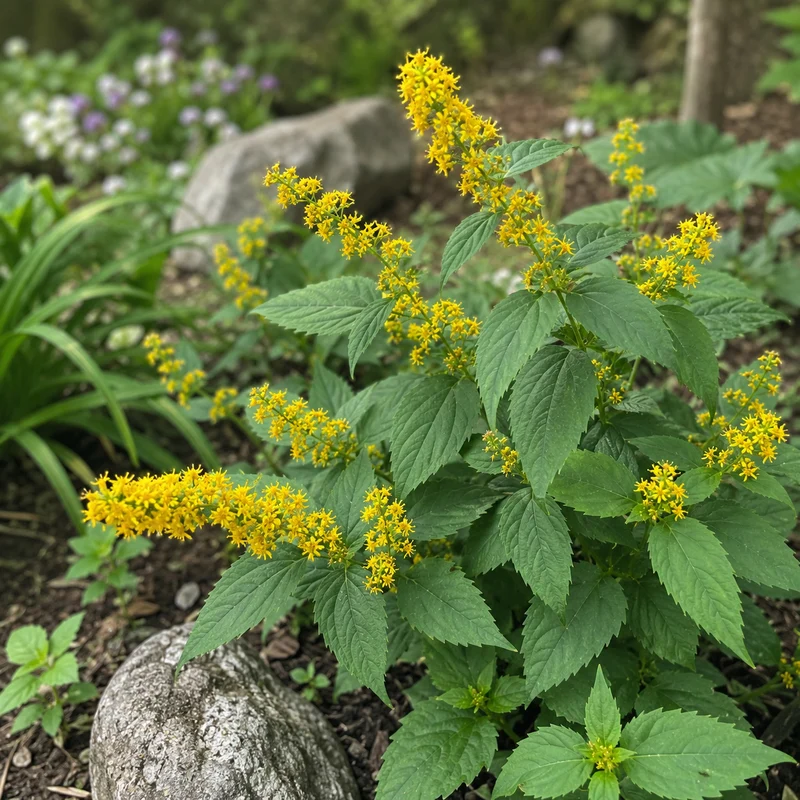 Verge d'or à tige zigzagante ( Solidago flexicaulis )