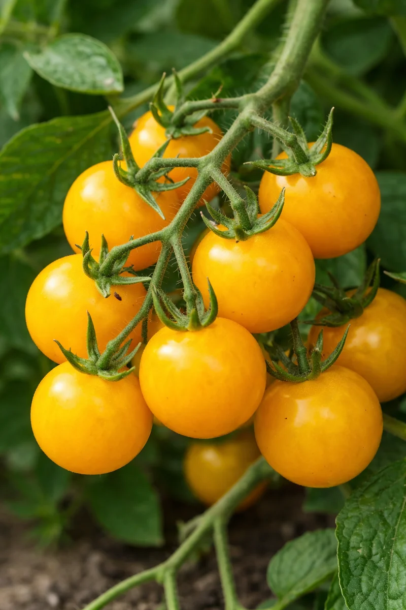 Tomate cerise jaune 'Yellow Tondino' (Solanum lycopersicum)