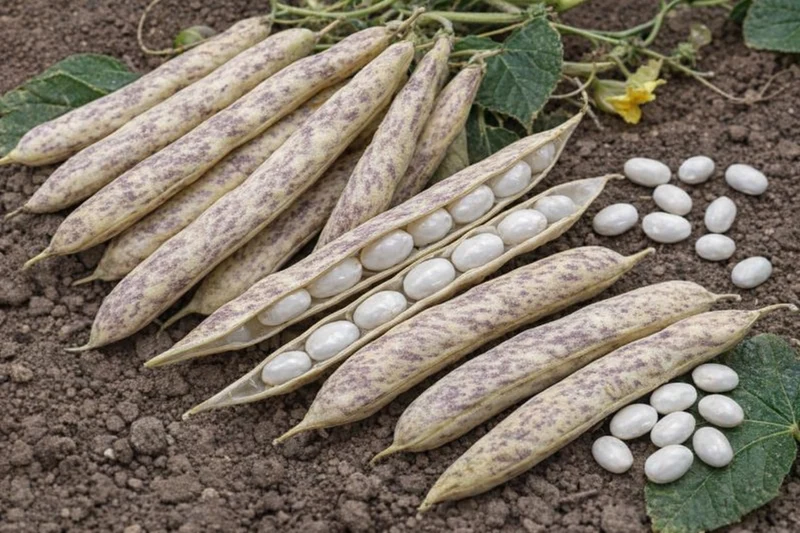 Haricot grimpant 'Coco' (Phaseolus vulgaris)