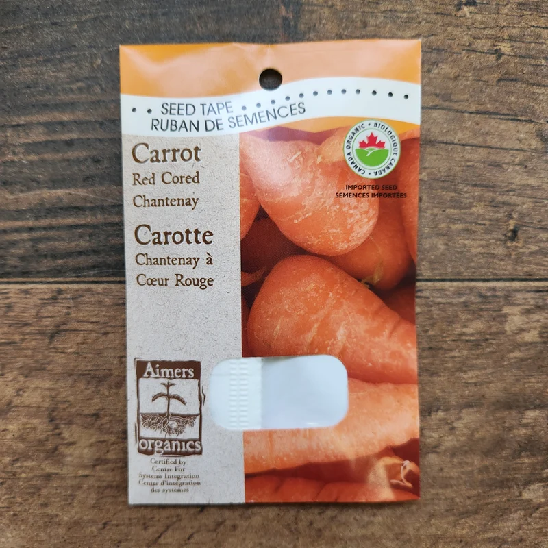 Carotte 'Chantenay à Cœur Rouge' sur ruban bio