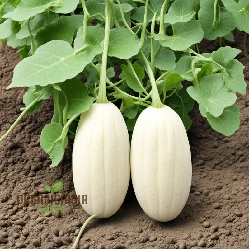 Pure Pearls Oval White Muskmelon fruit Seeds, Experience the Exquisite Essence of Gardening, Cultivating Your Own Delicate, Sweet Melons