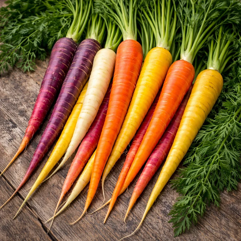 Mélange de carottes de couleurs ( Daucus carota )