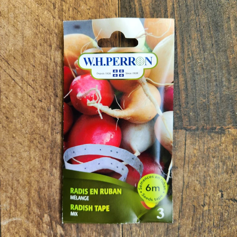 Mélange de radis sur ruban ( Raphanus sativus )
