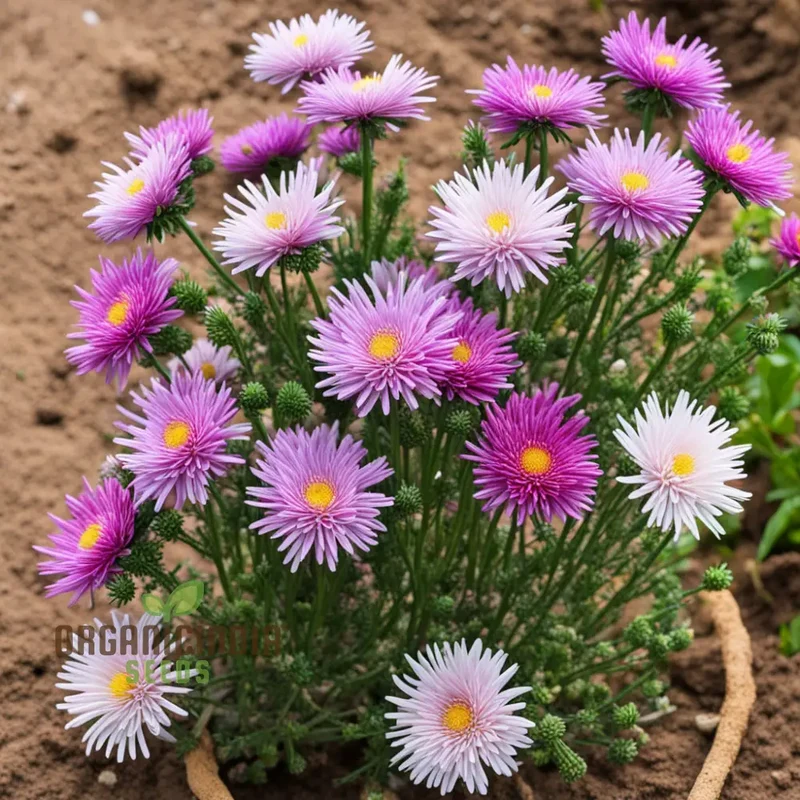 Mixed 4 Chinese Aster Flower Seeds, Colorful Garden Blooms, Easy-to-Growing Aster Flower Seeds