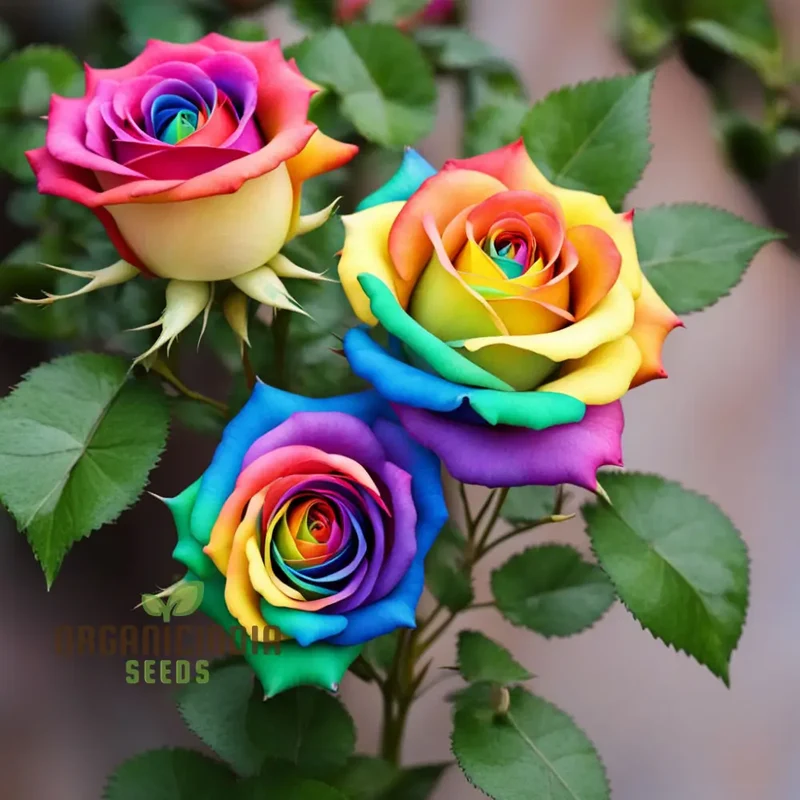 Rainbow Rose Flower Seeds, Grow Your Own Colorful Garden, Rose Flower for Gardening
