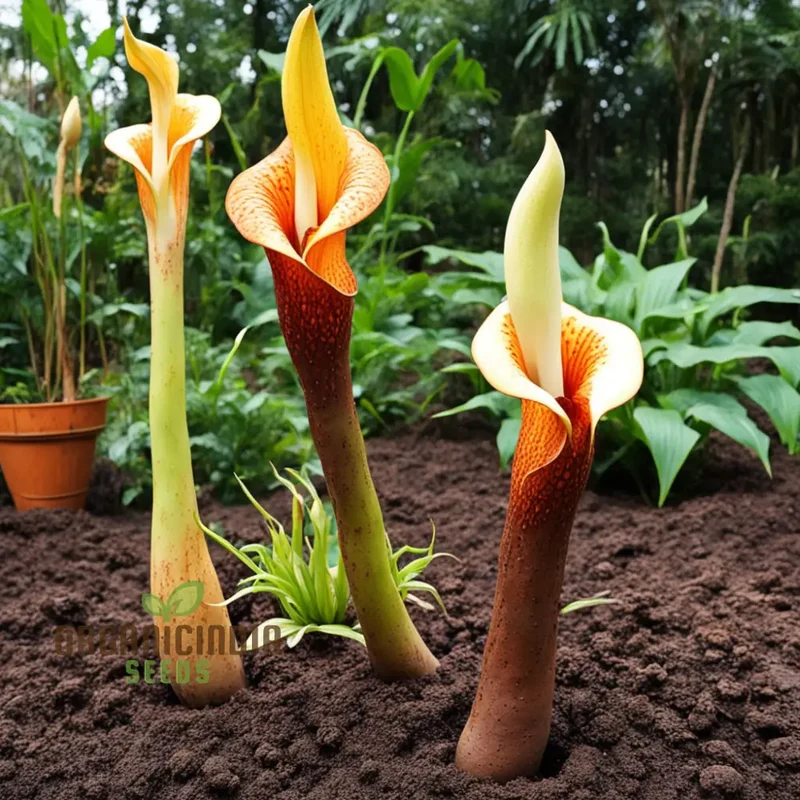 Amorphophallus Voodoo Lily Flower Seeds, Exotic and Unique Blooms for Intriguing Gardens