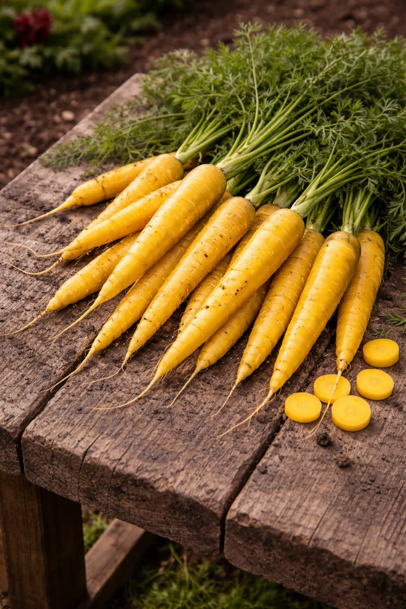 Carotte jaune bio ( Daucus carota ‘Yellowstone’)