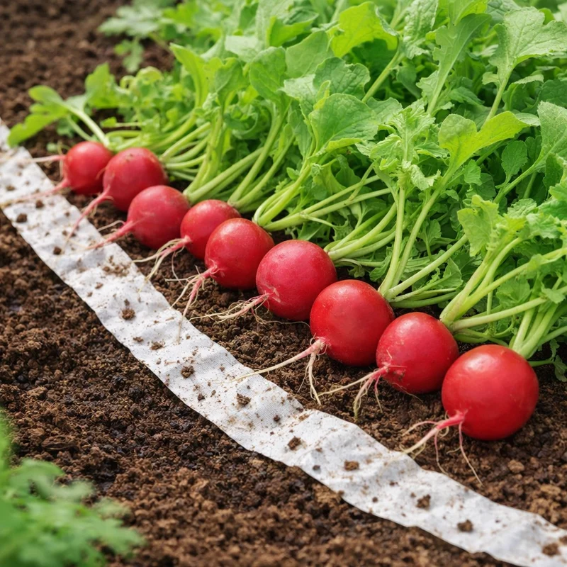 Radis 'Cherry Belle' sur ruban