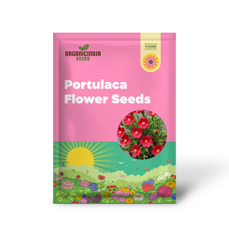 Red Portulaca Flower Seeds – Resilient, Eye-Catching Blooms for Hot Climates, Pots, Garden Beds & Sunny Outdoor Spaces