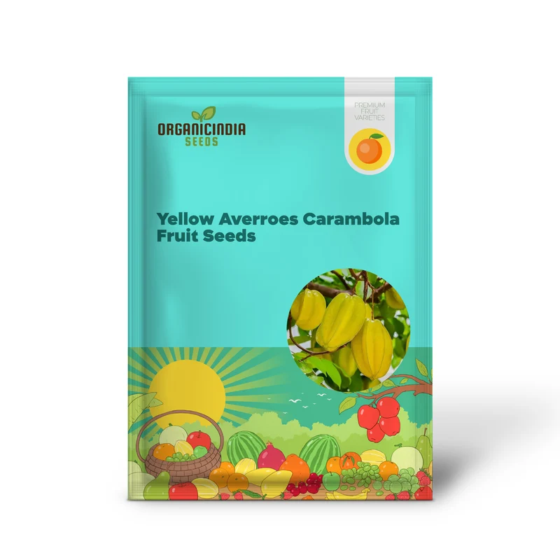 Yellow Averroes Carambola, Star Fruit, Premium Quality New Fresh Fruit Seeds for Planting, Enhance Your Garden with Exotic Fruit Seeds