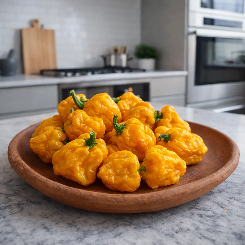 Piment fort Jamaican Mushroom ‘Jamaican Mushroom Yellow’ ( Capsicum chinense )