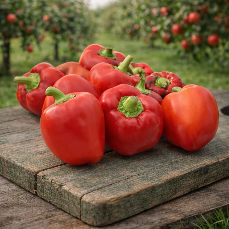 Piment doux ‘Sweet Apple Kambe’ ( Capsicum annuum )