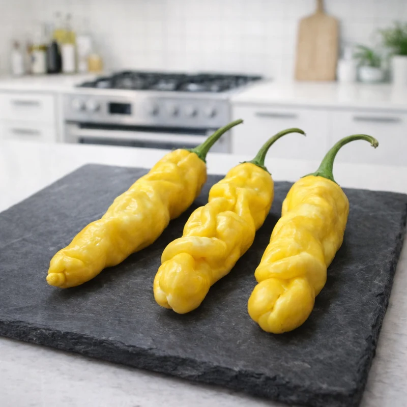 Piment fort ‘Yellow Peter’ ( Capsicum annuum )