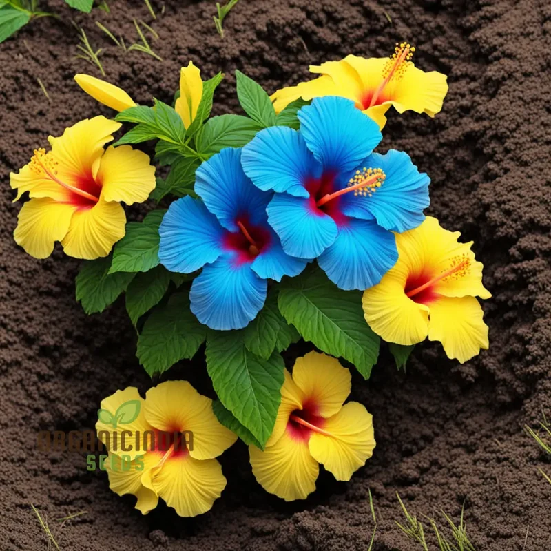 Yellow Blue Hibiscus Flower Seeds, Add Vibrant Colors to Your Garden