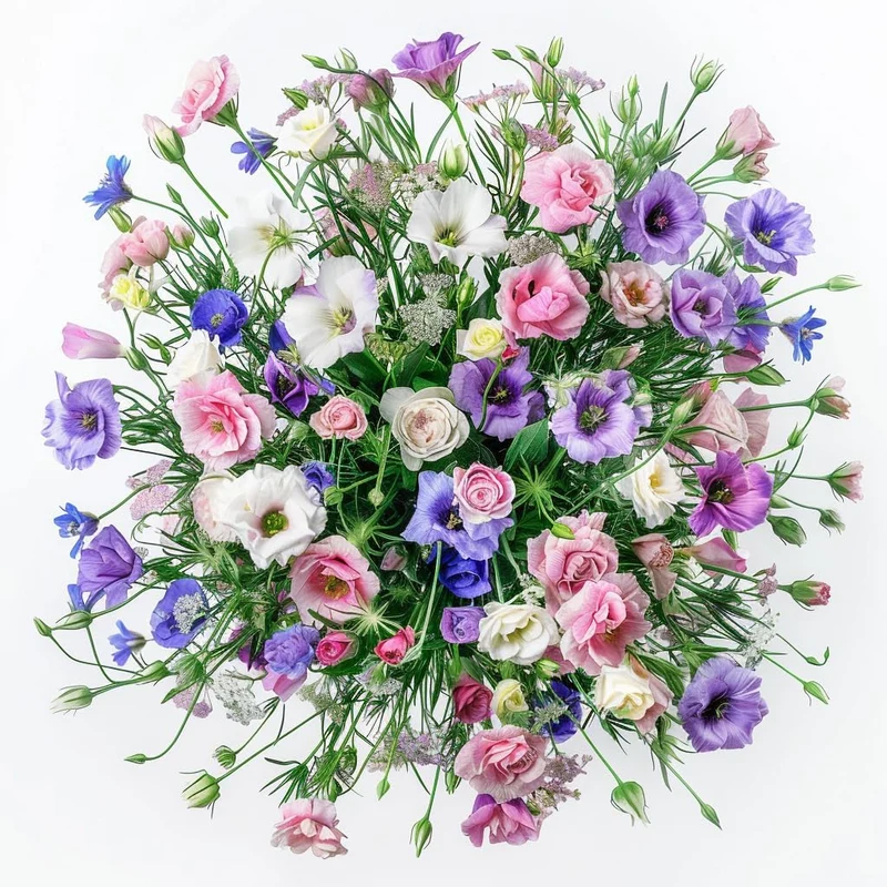 Lisianthus Flower Seeds for Planting, White, Purple Flower Seeds Mix Flower Seeds