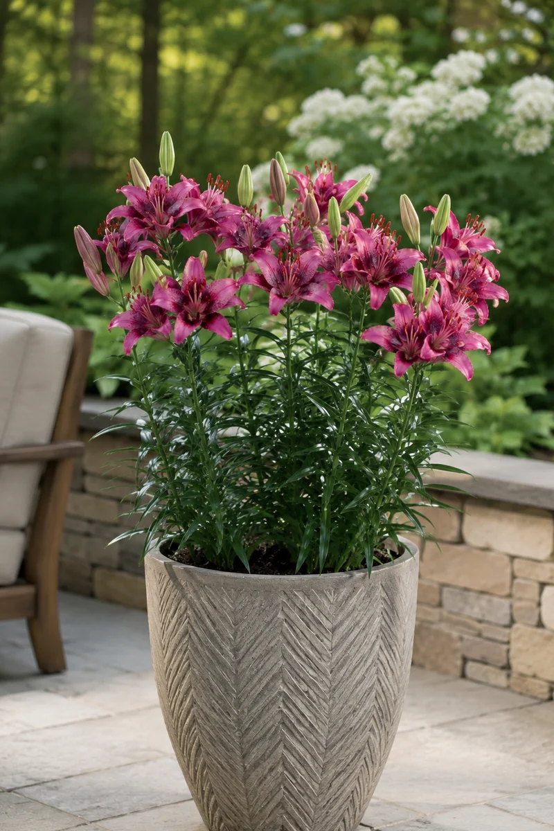 Lis asiatique ‘Purple Dream’ (Lilium hybride asiatique)