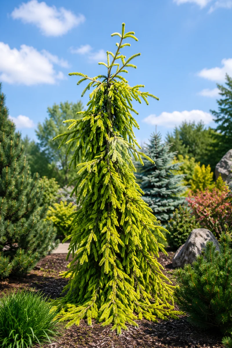 Épinette de Norvège dorée pleureuse ‘Gold Drift’ ( Picea abies ‘Gold Drift’)