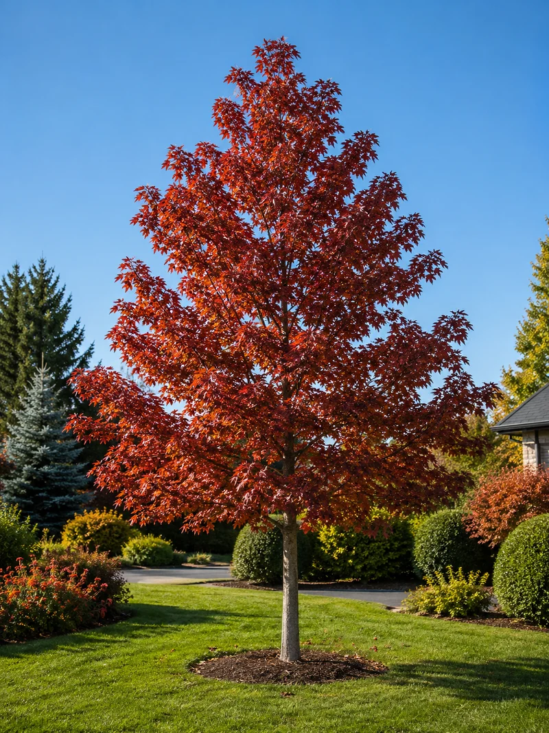 Érable hybride Crimson Sunset® ( Acer truncatum × Acer platanoides ‘JFS-KW202’)