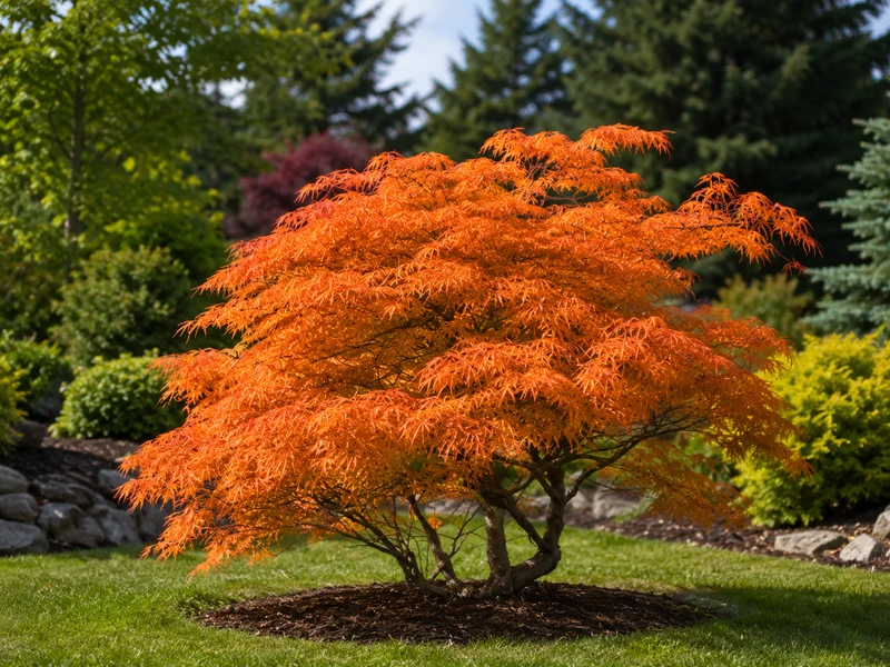 Érable japonais Orangeola ( Acer palmatum var. dissectum ‘Orangeola’)