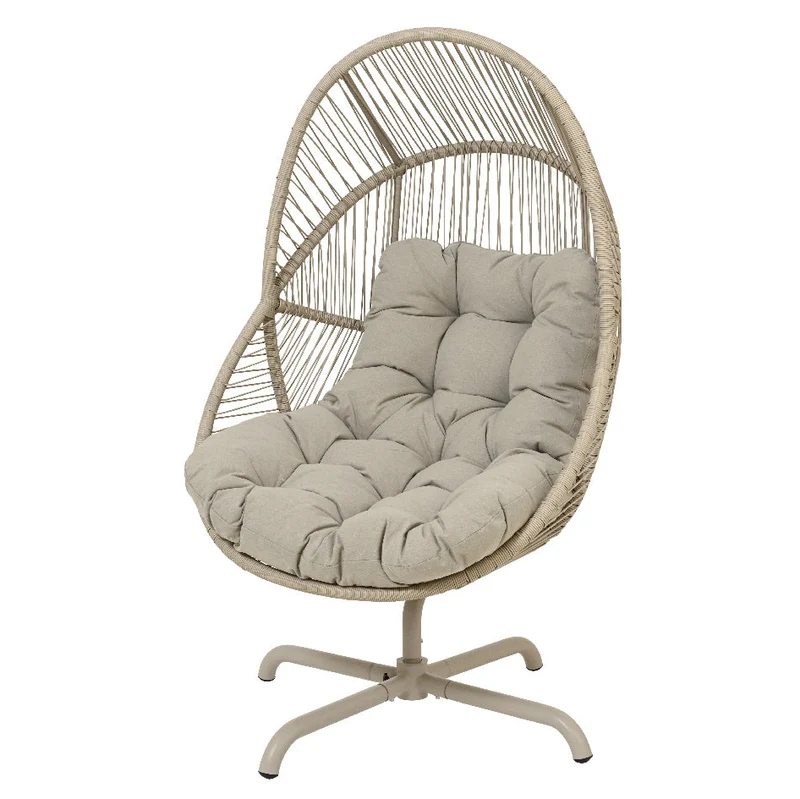 Chaise œuf en rotin gris – Collection Hvar