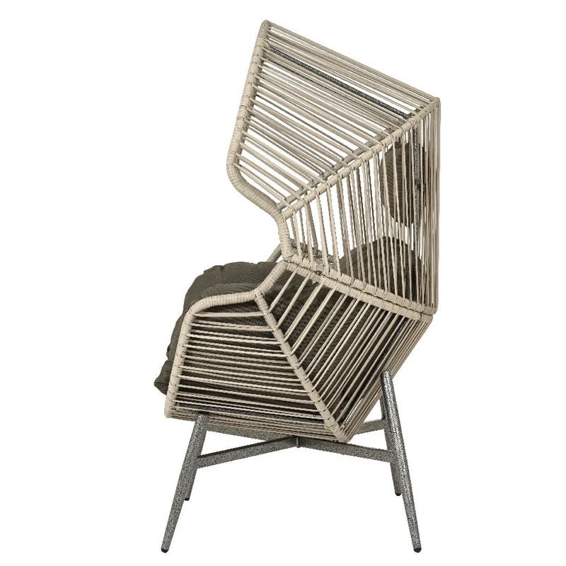 Chaise œuf en rotin gris – Collection Fermo
