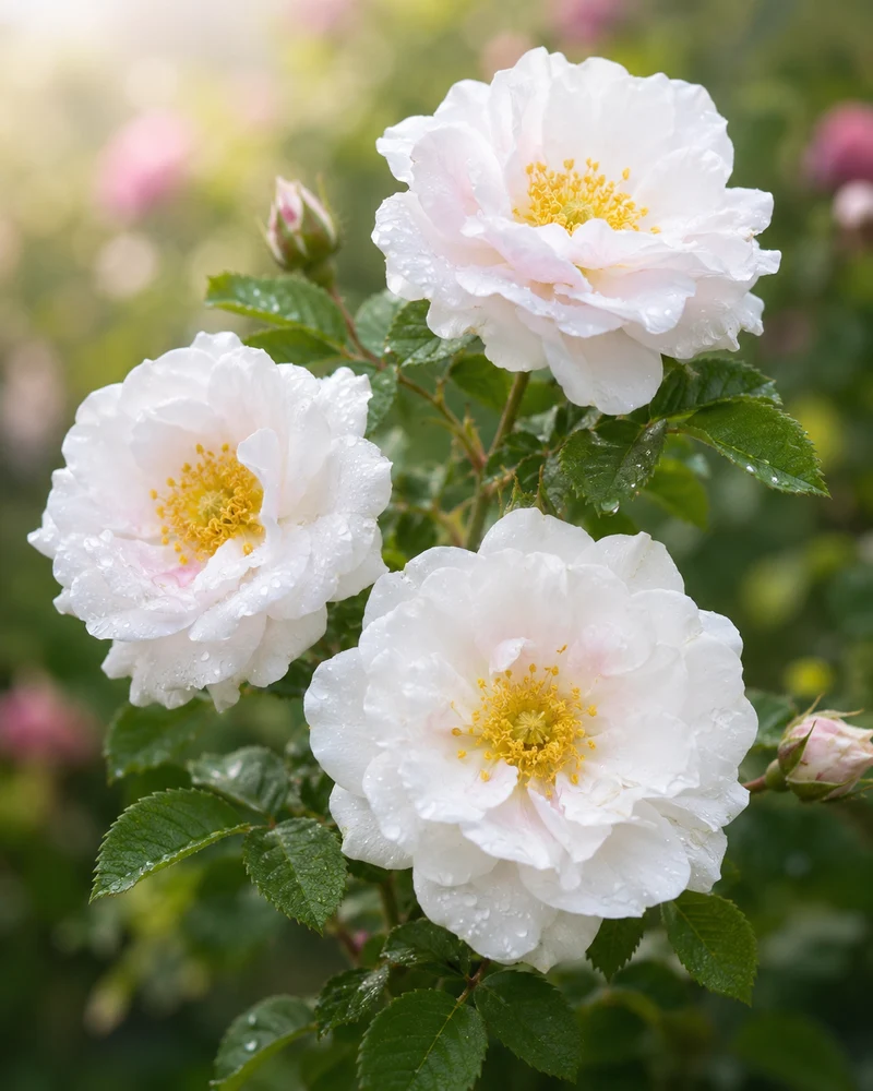 Rosier rustique ‘Henry Hudson’ ( Rosa ‘Henry Hudson’)