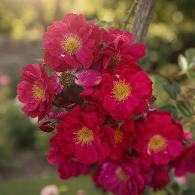 Rosier rustique grimpant ‘Henry Kelsey’ ( Rosa ‘Henry Kelsey’)