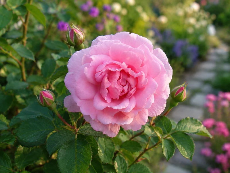 Rosier rustique grimpant ‘John Davis’ ( Rosa ‘John Davis’)