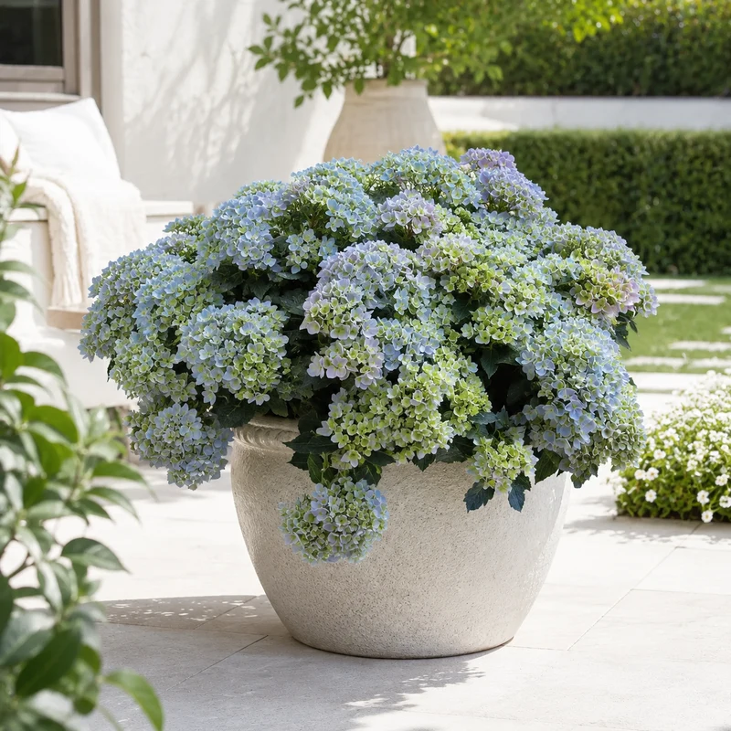 Hortensia retombant Fairytrail Fresco ( Hydrangea × ‘Fairytrail Fresco’)