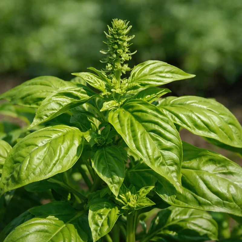 Basilic de Gênes ( Ocimum basilicum )