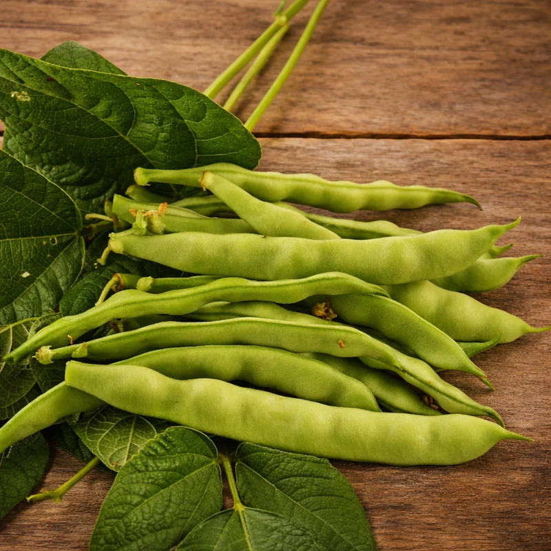 Haricot grimpant ‘Kahnawake Mohawk’ ( Phaseolus vulgaris )