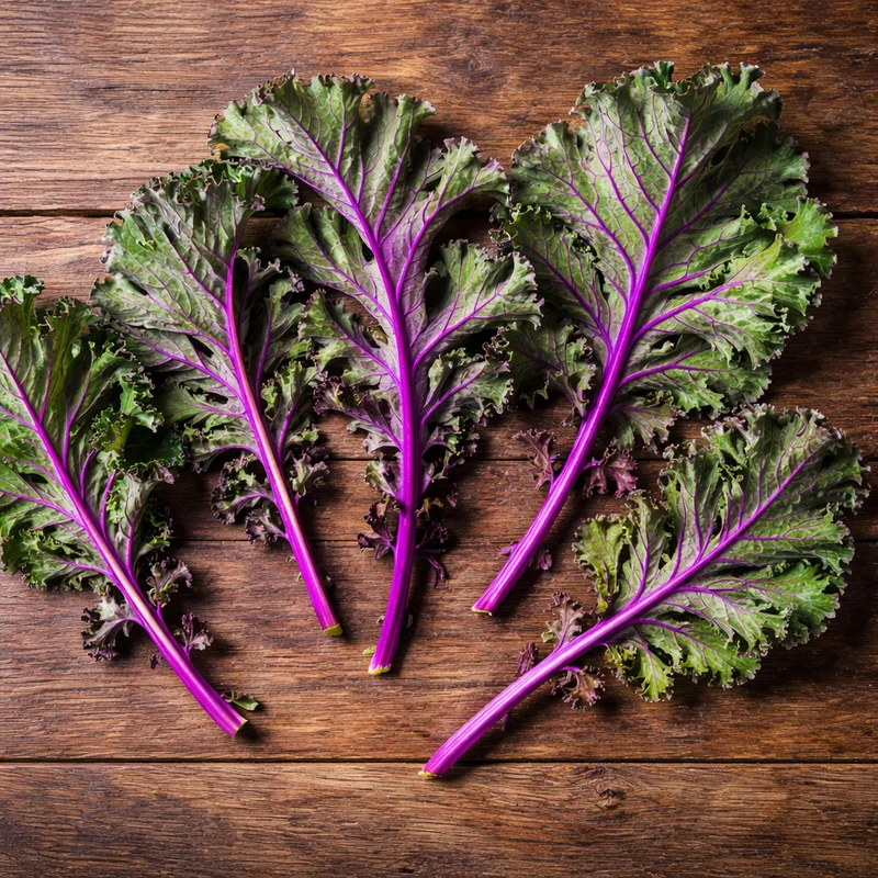 Chou frisé ‘Red Russian’ ( Brassica napus var. pabularia )